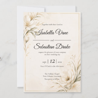 Convite Casamento Minimalista Elegante