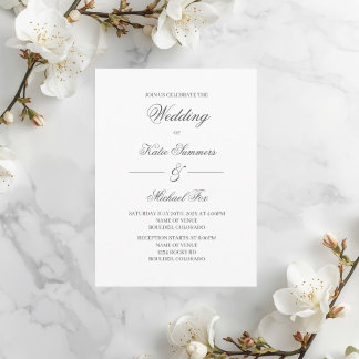 Convite Casamento minimalista elegante