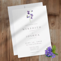 Casamento Minimalista Elegante Aquarela de Violeta