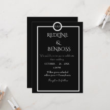 Casamento Minimalista Elegante Preto e Branco