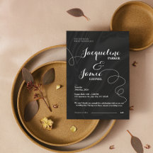 Casamento Minimalista Elegante Preto e Branco