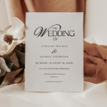 Casamento Minimalista Elegante Preto e Branco
