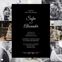 Casamento Minimalista Elegante Preto e Branco Simp