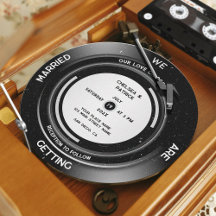 Casamento Minimalista Elegante Vinil Antigo QR