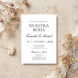 Convite Casamento minimalista em espanhol