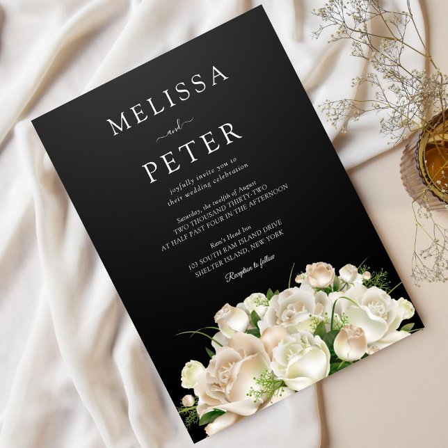 Convite Casamento Minimalista Floral (Criador carregado)