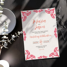 Casamento Minimalista Floral Laranja Talavera Mexi