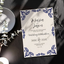 Casamento Minimalista Floral Preto Talavera Mexica