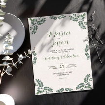 Casamento Minimalista Floral Verde Talavera Mexica