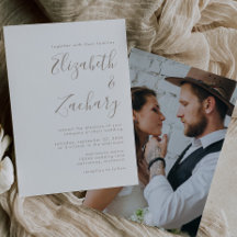 Casamento Minimalista Foto Script Taupe
