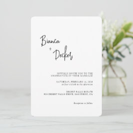Convite Casamento Minimalista Moderno