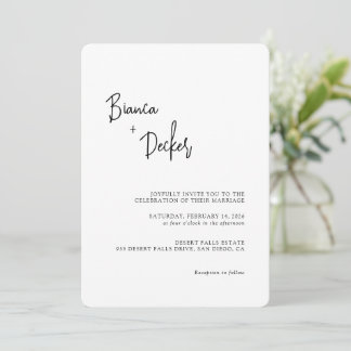 Convite Casamento Minimalista Moderno