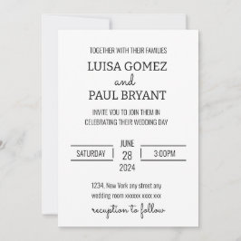 Convite Casamento Minimalista Moderno