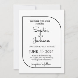 Convite Casamento Minimalista Moderno