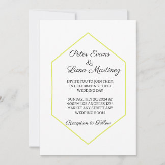 Convite Casamento Minimalista Moderno