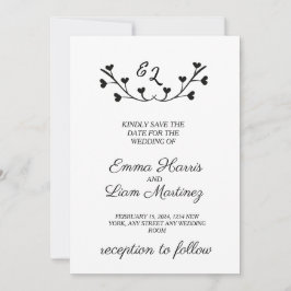 Convite Casamento Minimalista Moderno