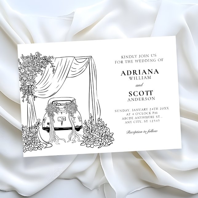 Convite Casamento minimalista moderno (Criador carregado)