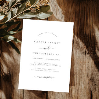 Convite Casamento Minimalista Moderno