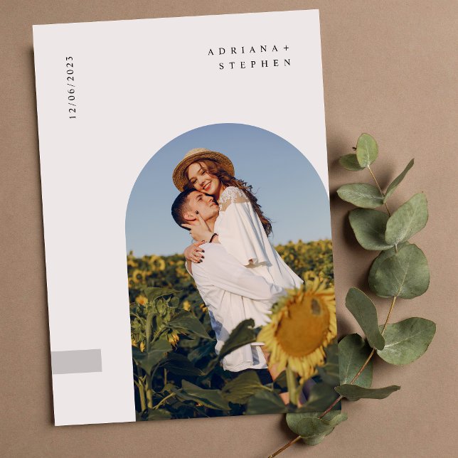 Convite Casamento Minimalista Moderno Boho (Criador carregado)