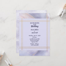 Casamento Minimalista Moderno Dourado e Roxo