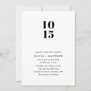 Convite Casamento Minimalista Moderno e Limpo   Foto + Cód