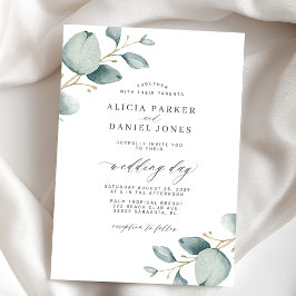 Convite Casamento minimalista moderno e sofisticado com eu