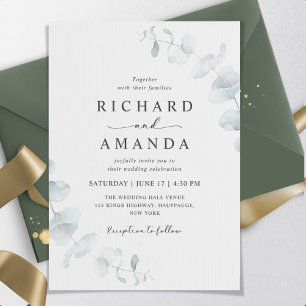 Convite Casamento Minimalista Moderno Elegante