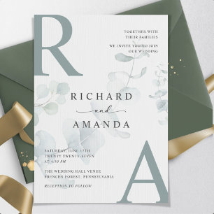 Convite Casamento Minimalista Moderno Elegante
