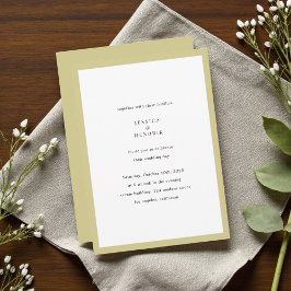 Convite Casamento Minimalista Moderno Elegante Verde Lima