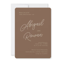 Casamento Minimalista Moderno em Bege Marrom e Let
