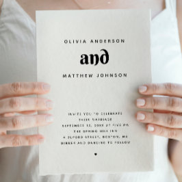 Convite Casamento Minimalista Moderno | Foto Simples e Ele