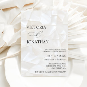 Convite Casamento Minimalista Moderno Preto e Branco