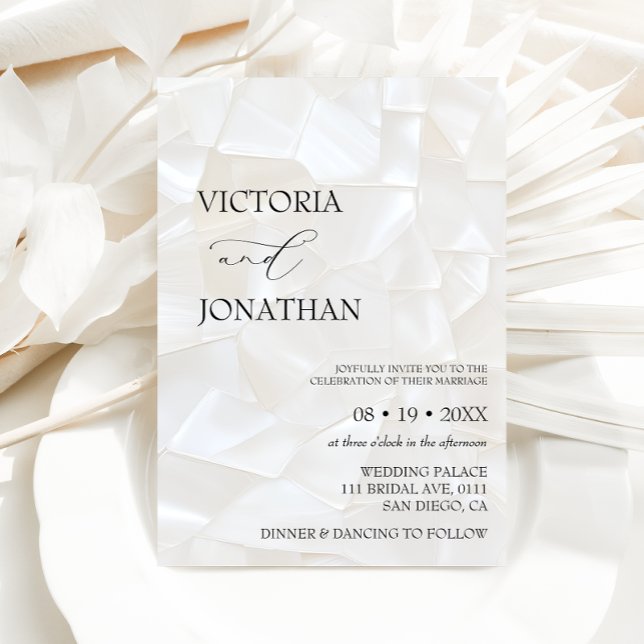 Convite Casamento Minimalista Moderno Preto e Branco (Criador carregado)