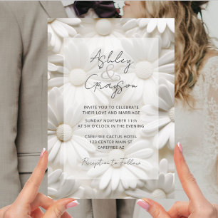Convite Casamento Minimalista Moderno Preto e Branco