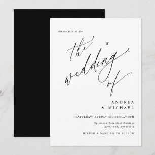 Convite Casamento Minimalista Moderno Simples e Elegante