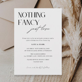 Convite Casamento Minimalista Nada de Luxo, Apenas Amor