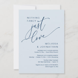 Convite Casamento Minimalista Nada de Luxo Só Amor Jantar