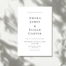 Casamento Minimalista Preto e Branco Moderno