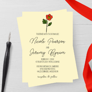 Convite Casamento Minimalista Primrose