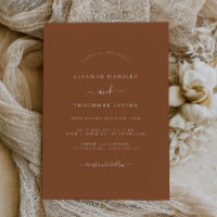 Casamento Minimalista Queimado Laranja