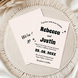 Convite Casamento Minimalista Retro Moderno