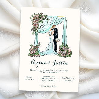 Convite Casamento minimalista romântico elegante