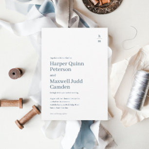 Convite Casamento Minimalista Simples Moderno