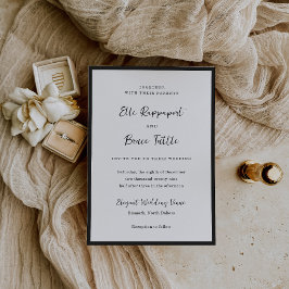 Convite Casamento Minimalista Tipografia Moderna