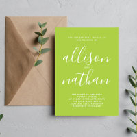 Casamento Minimalista Verdadeiro Primavera Verde