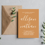 Convite Casamento Mínimo Apricot Simplicity 1 Verdadeiro<br><div class="desc">Este simples e maravilhoso convite de casamento é perfeito para o minimalista de todos nós! Por favor,  entre em contato comigo se você quiser ajuda para personalizar a parte de texto deste convite para casamento.</div>