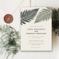 Casamento Mínimo de Floresta Fern Botânico