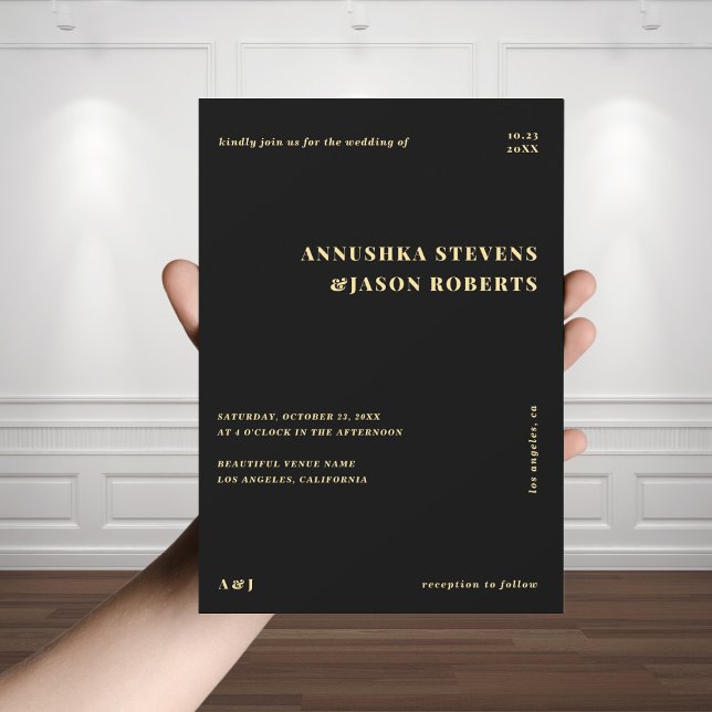 Convite Casamento mínimo de fotos desbotadas geométricas p (Criador carregado)