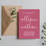 Convite Casamento Mínimo de Script de Mestiço Simplicidade<br><div class="desc">Este simples e maravilhoso convite de casamento é perfeito para o minimalista de todos nós! Por favor,  entre em contato comigo se você quiser ajuda para personalizar a parte de texto deste convite para casamento.</div>