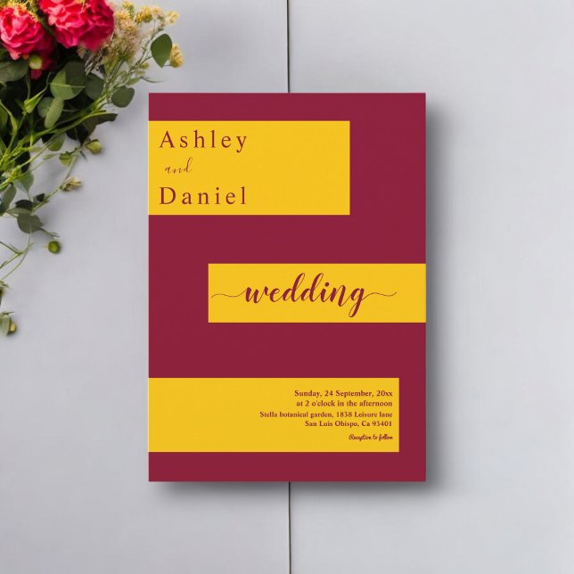 Convite Casamento Mínimo Elegante E Moderno Dourado (Criador carregado)